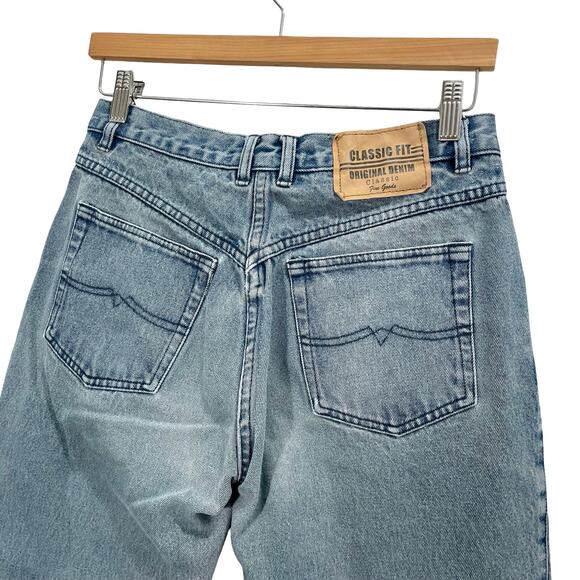 Vintage 90s Mom Jeans Blue Stonewash Classic Fit Original Denim 30" Waist - Picture 2 of 10
